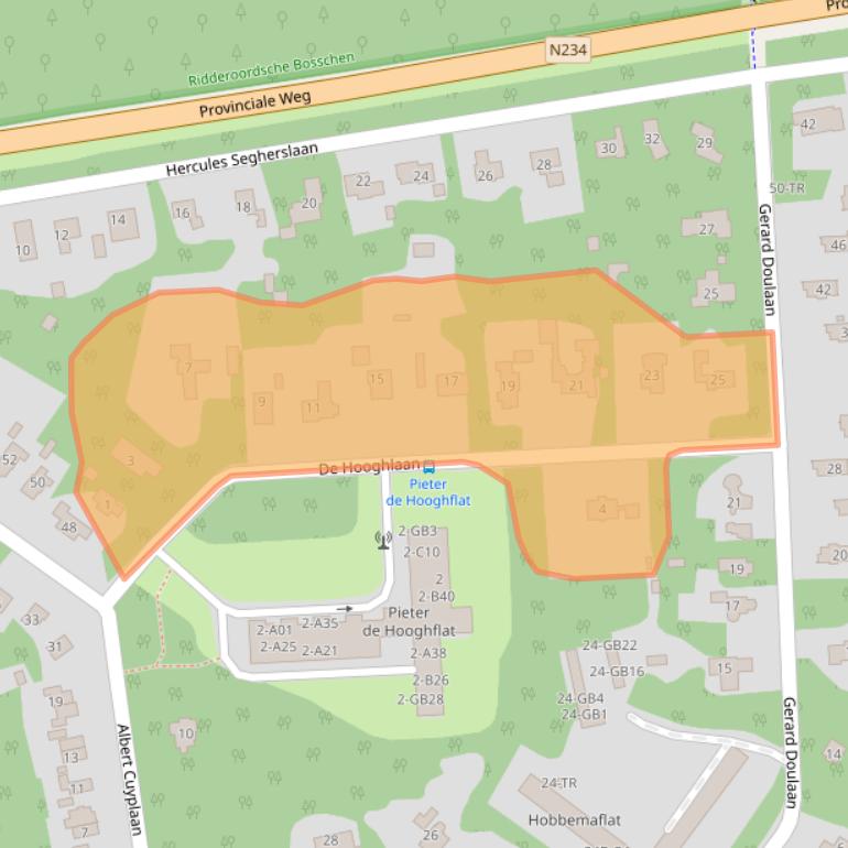 Kaart van postcodegebied 3723GR.