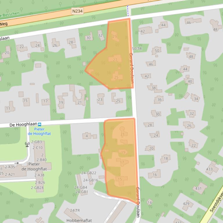 Kaart van postcodegebied 3723GW.