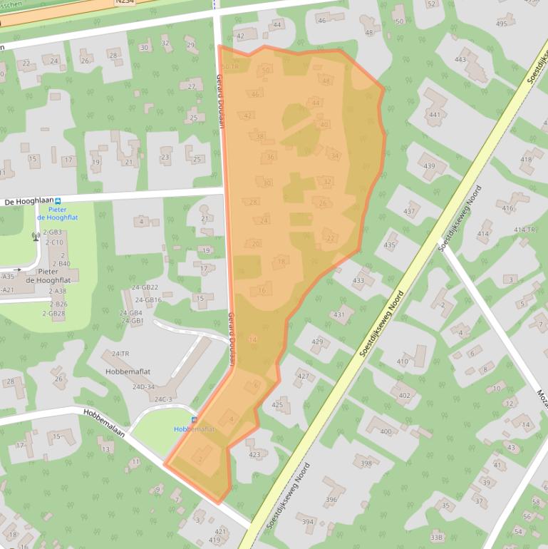 Kaart van postcodegebied 3723GX.