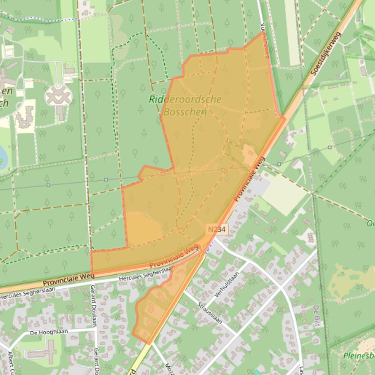 Kaart van postcodegebied 3723HG.