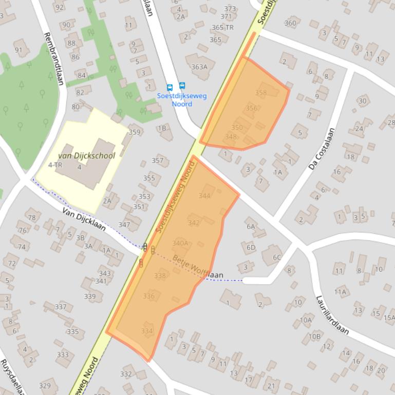 Kaart van postcodegebied 3723HJ.