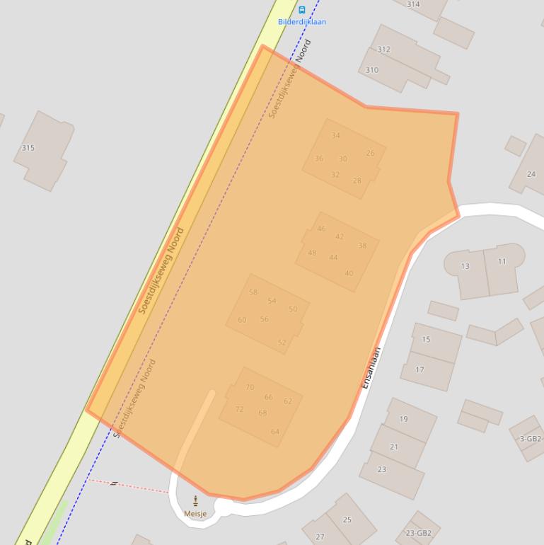 Kaart van postcodegebied 3723HW.