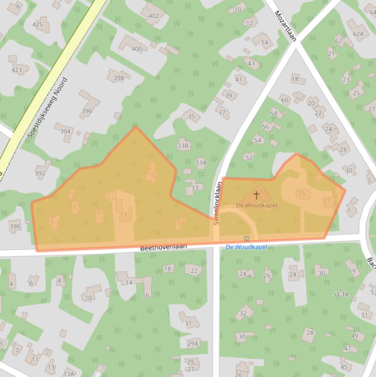 Kaart van postcodegebied 3723JJ.