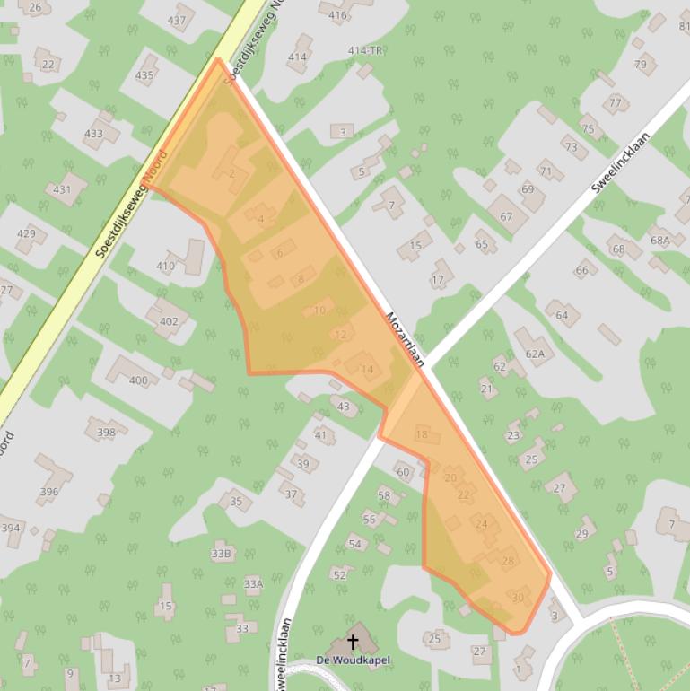 Kaart van postcodegebied 3723JM.