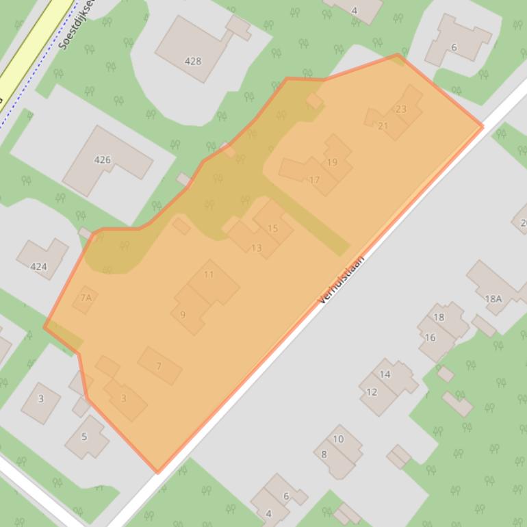 Kaart van postcodegebied 3723JP.