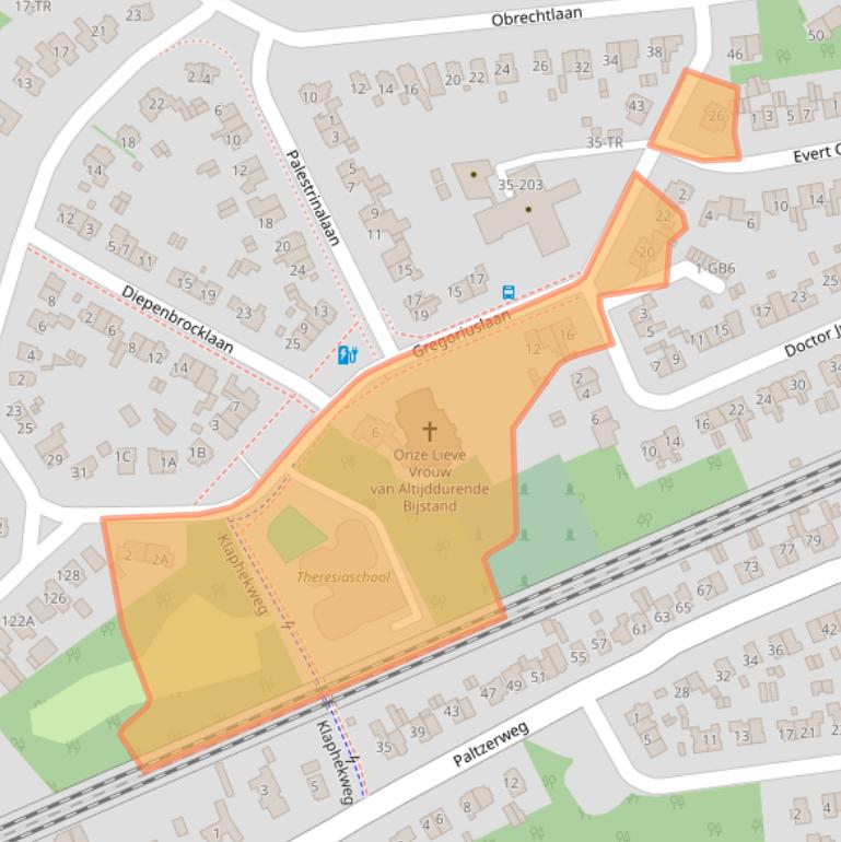 Kaart van postcodegebied 3723KR.