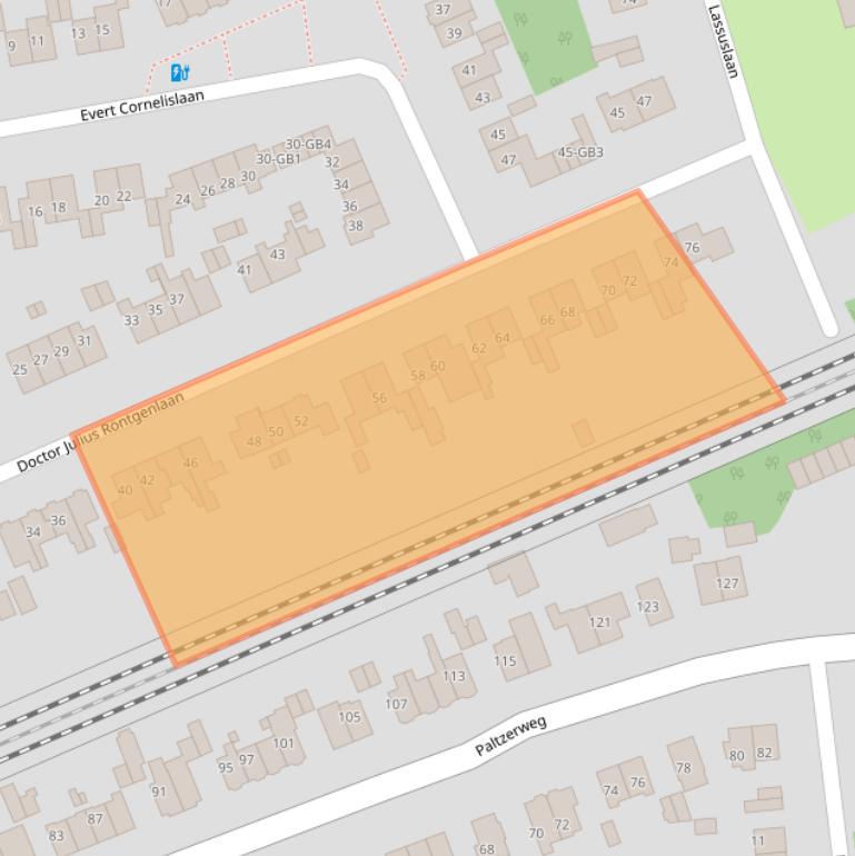 Kaart van postcodegebied 3723LC.