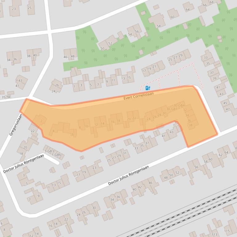 Kaart van postcodegebied 3723LE.