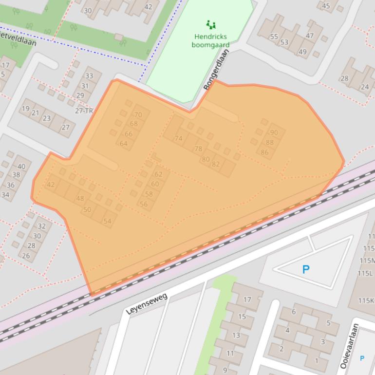 Kaart van postcodegebied 3723NC.