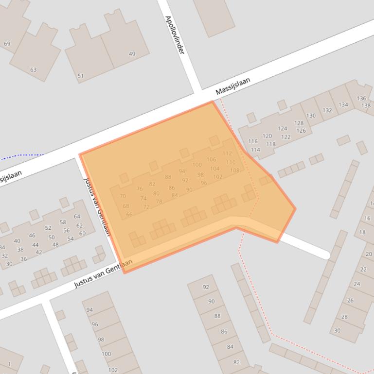 Kaart van postcodegebied 3723NK.