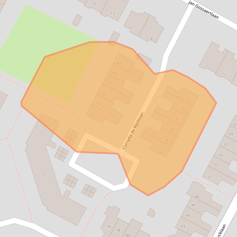 Kaart van postcodegebied 3723PN.