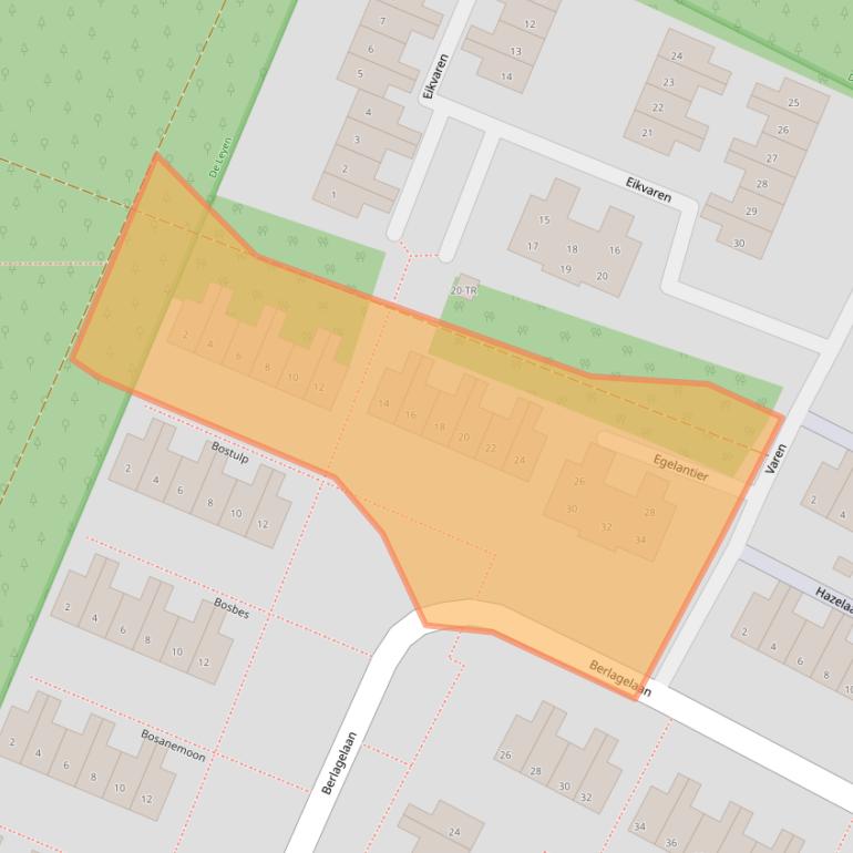 Kaart van postcodegebied 3723TG.