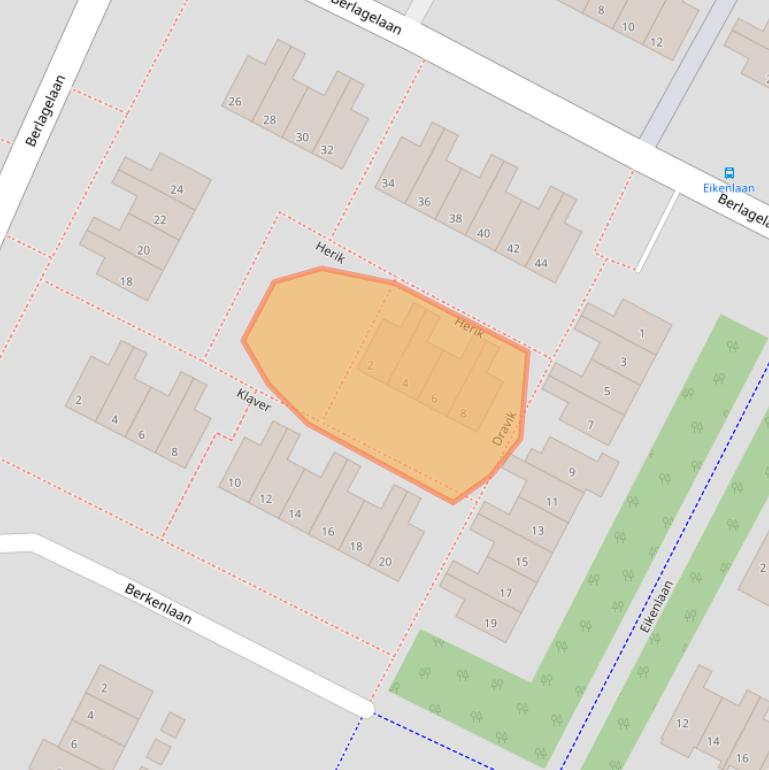 Kaart van postcodegebied 3723TR.