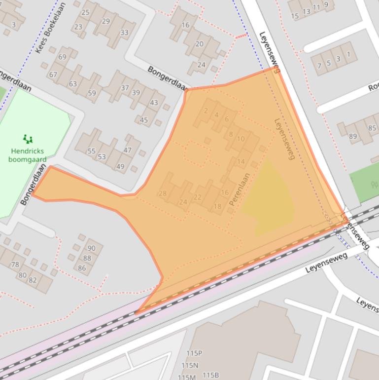 Kaart van postcodegebied 3723VJ.