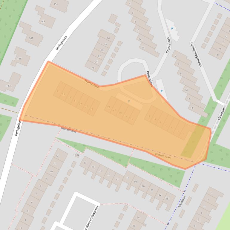 Kaart van postcodegebied 3723WC.