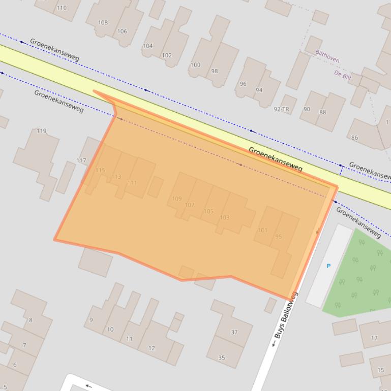 Kaart van postcodegebied 3731AC.