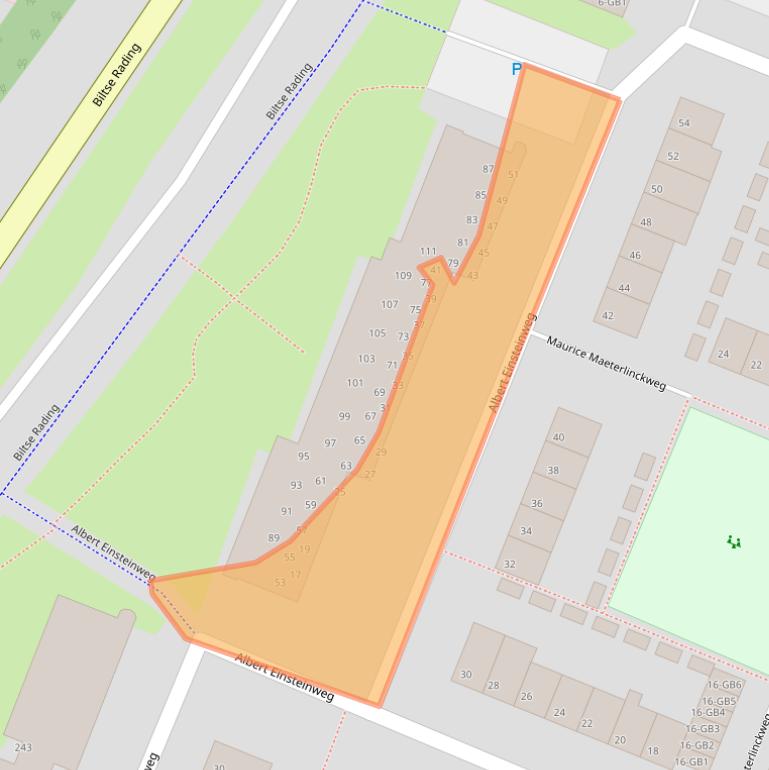 Kaart van postcodegebied 3731CW.