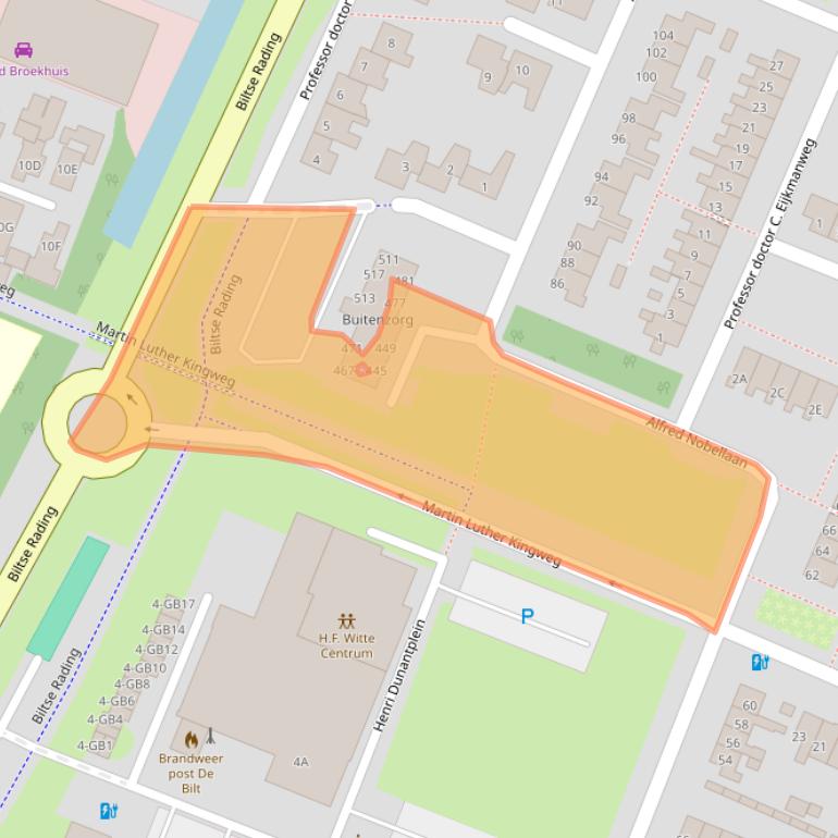 Kaart van postcodegebied 3731DN.