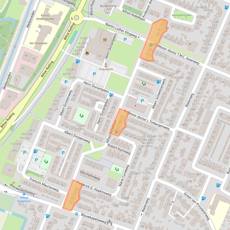 Kaart van postcodegebied 3731DW.