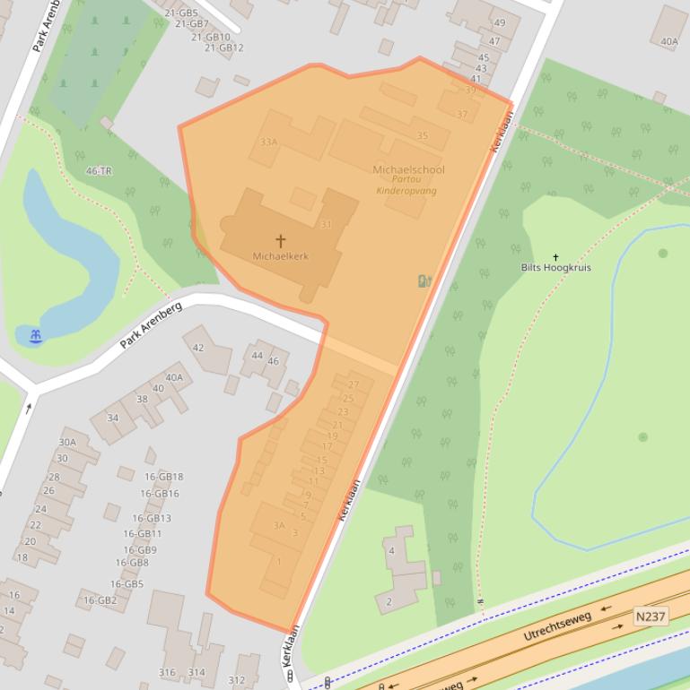 Kaart van postcodegebied 3731EE.