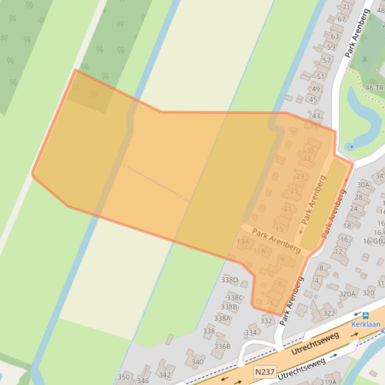 Kaart van postcodegebied 3731EN.