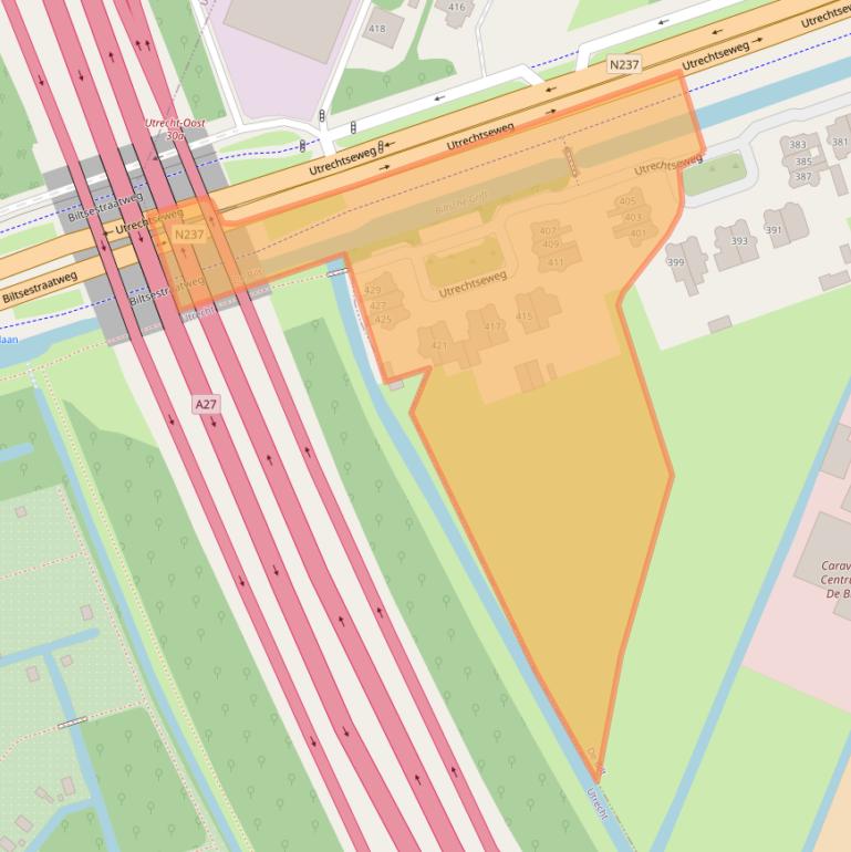 Kaart van postcodegebied 3731GC.