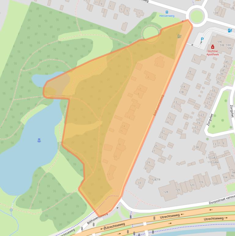 Kaart van postcodegebied 3731JB.