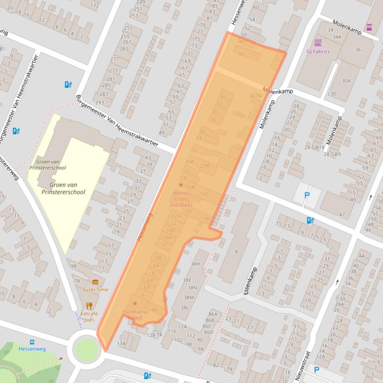 Kaart van postcodegebied 3731JK.