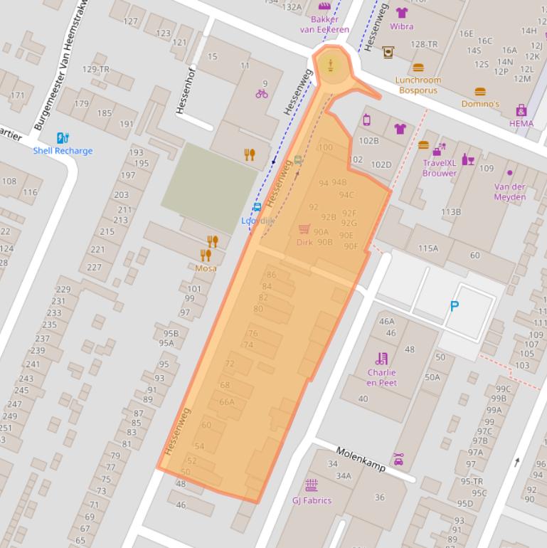 Kaart van postcodegebied 3731JL.