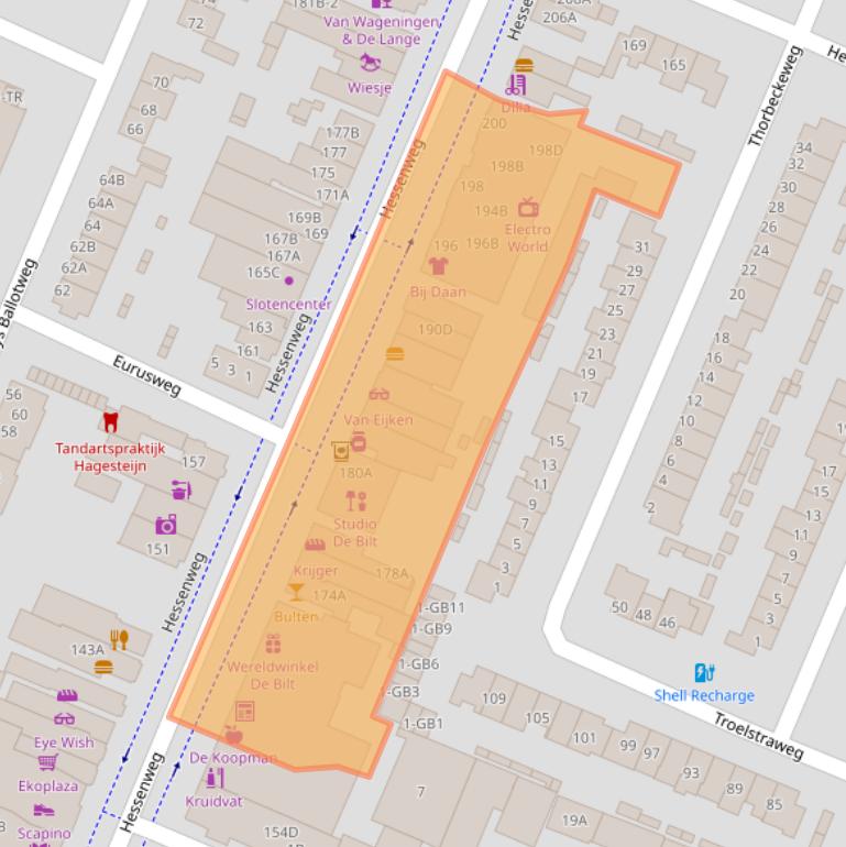 Kaart van postcodegebied 3731JN.