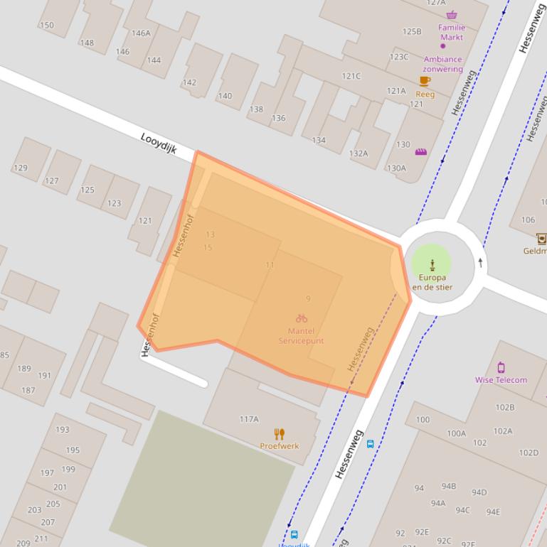 Kaart van postcodegebied 3731JV.