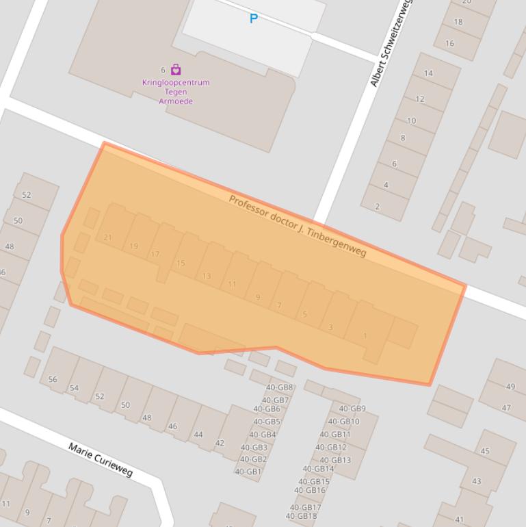 Kaart van postcodegebied 3731LE.