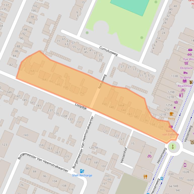 Kaart van postcodegebied 3731VB.
