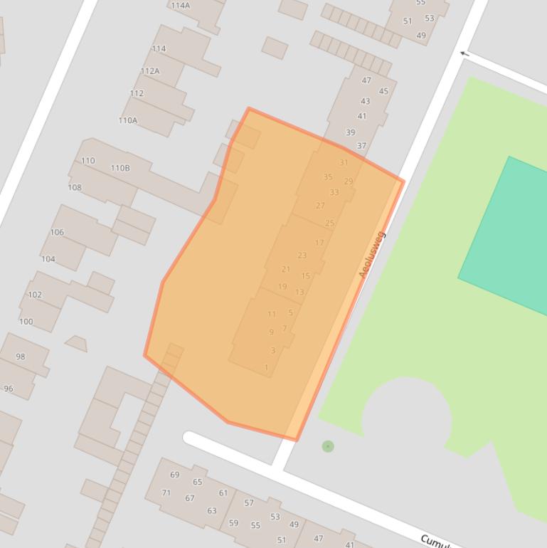 Kaart van postcodegebied 3731XB.