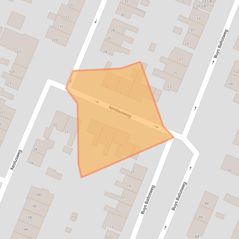 Kaart van postcodegebied 3731XH.