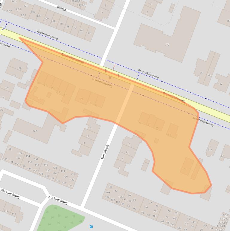 Kaart van postcodegebied 3732AB.
