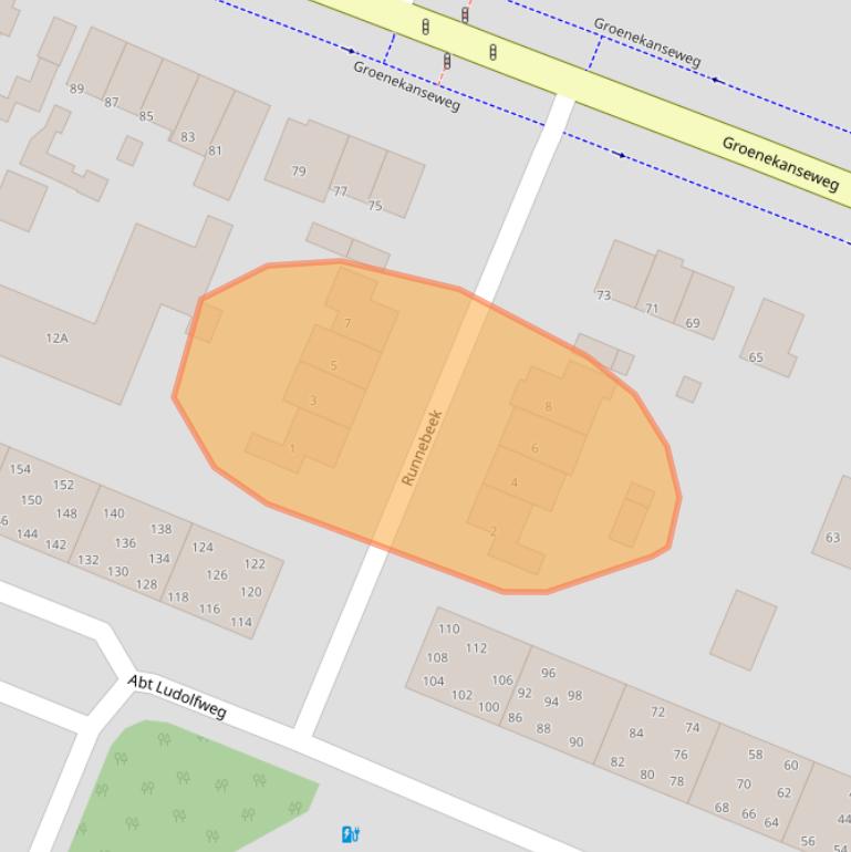 Kaart van postcodegebied 3732AJ.