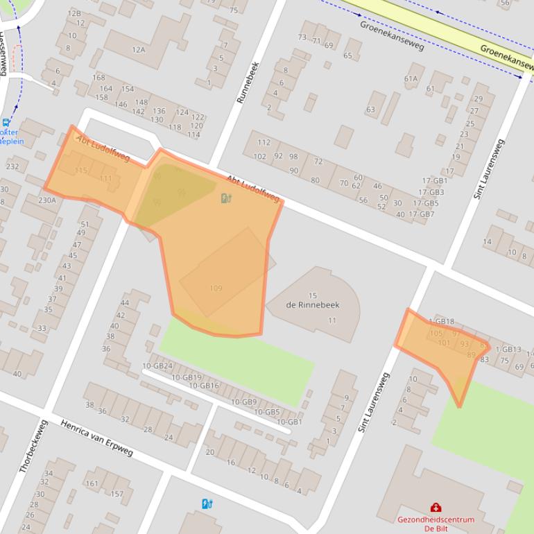 Kaart van postcodegebied 3732AN.