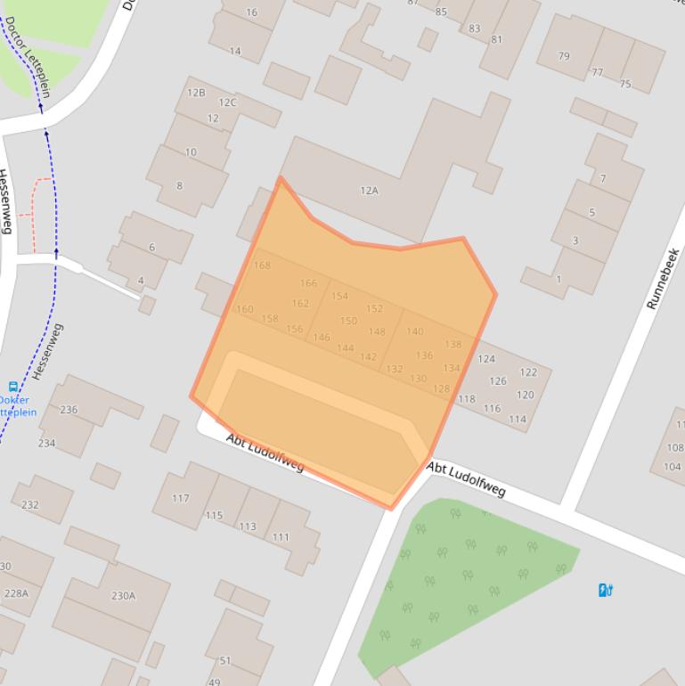 Kaart van postcodegebied 3732AT.