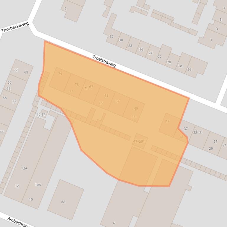 Kaart van postcodegebied 3732CB.