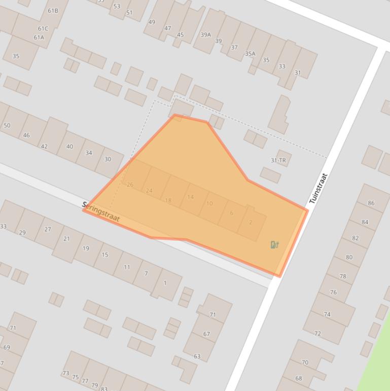 Kaart van postcodegebied 3732DB.