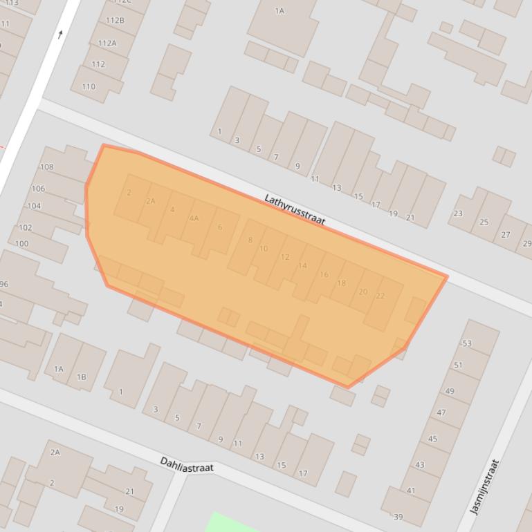 Kaart van postcodegebied 3732DE.