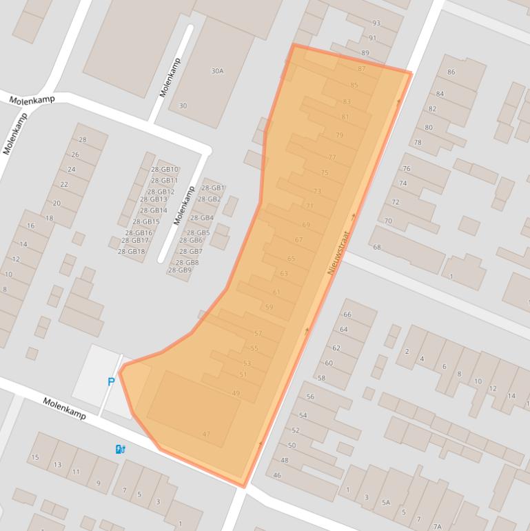 Kaart van postcodegebied 3732DH.