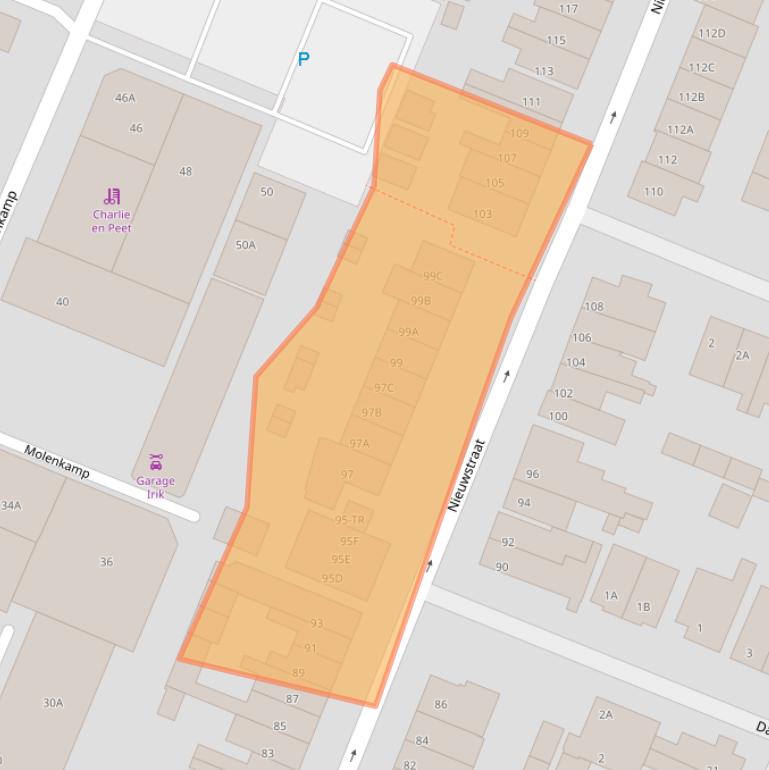 Kaart van postcodegebied 3732DJ.