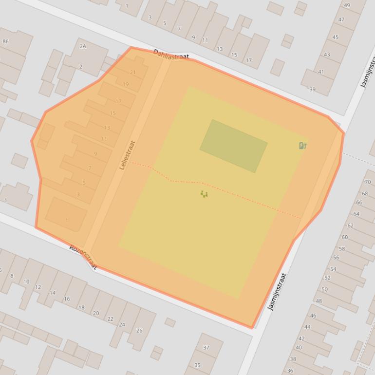 Kaart van postcodegebied 3732DS.