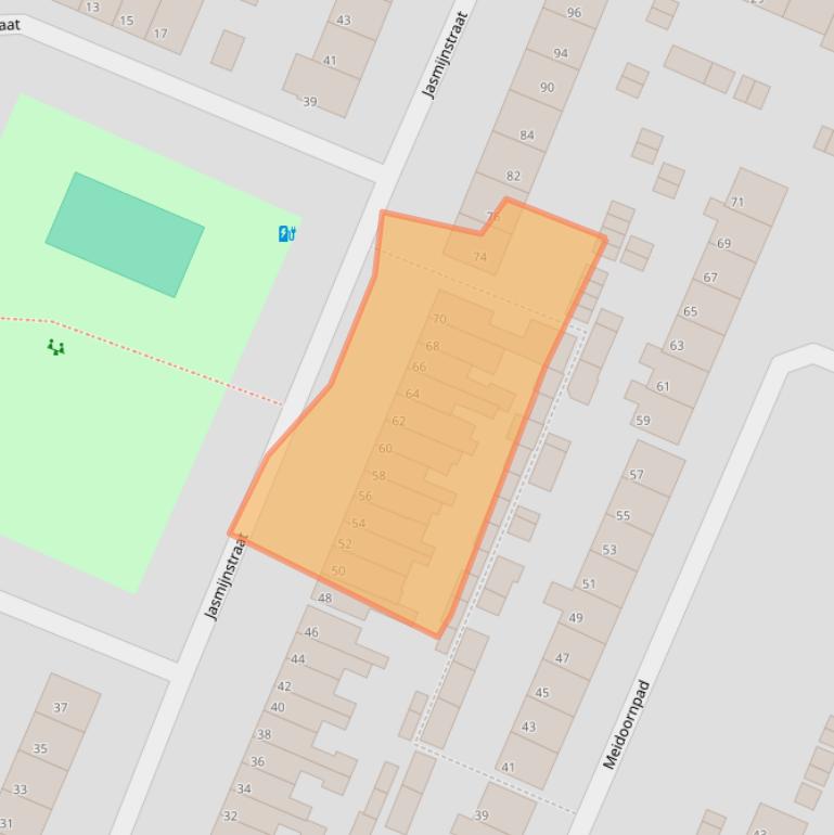 Kaart van postcodegebied 3732ED.