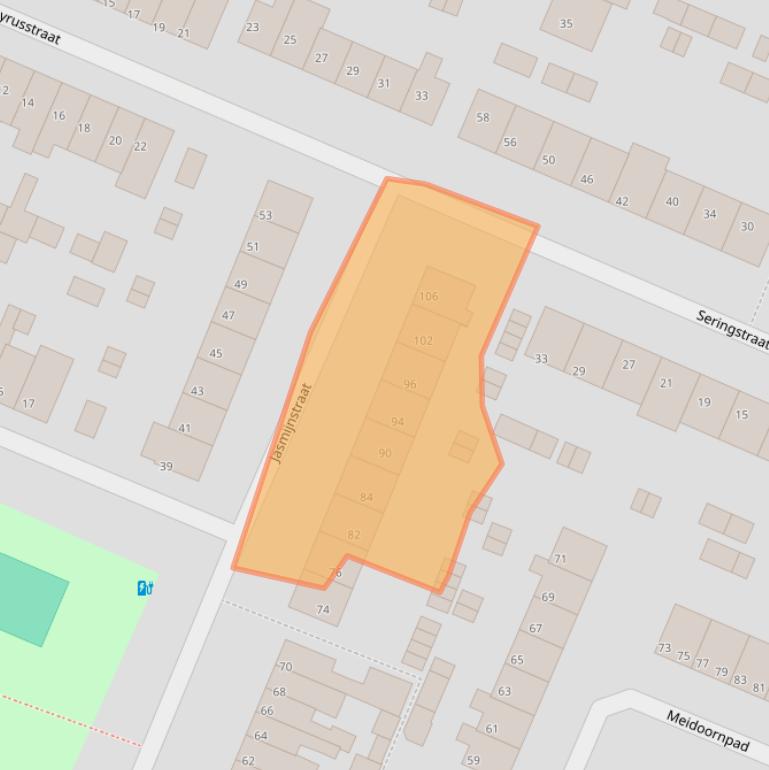 Kaart van postcodegebied 3732EE.