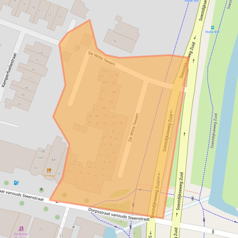 Kaart van postcodegebied 3732EZ.