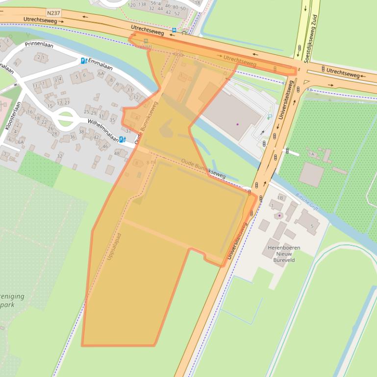 Kaart van postcodegebied 3732GP.