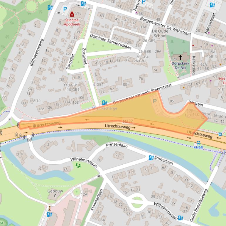 Kaart van postcodegebied 3732GV.